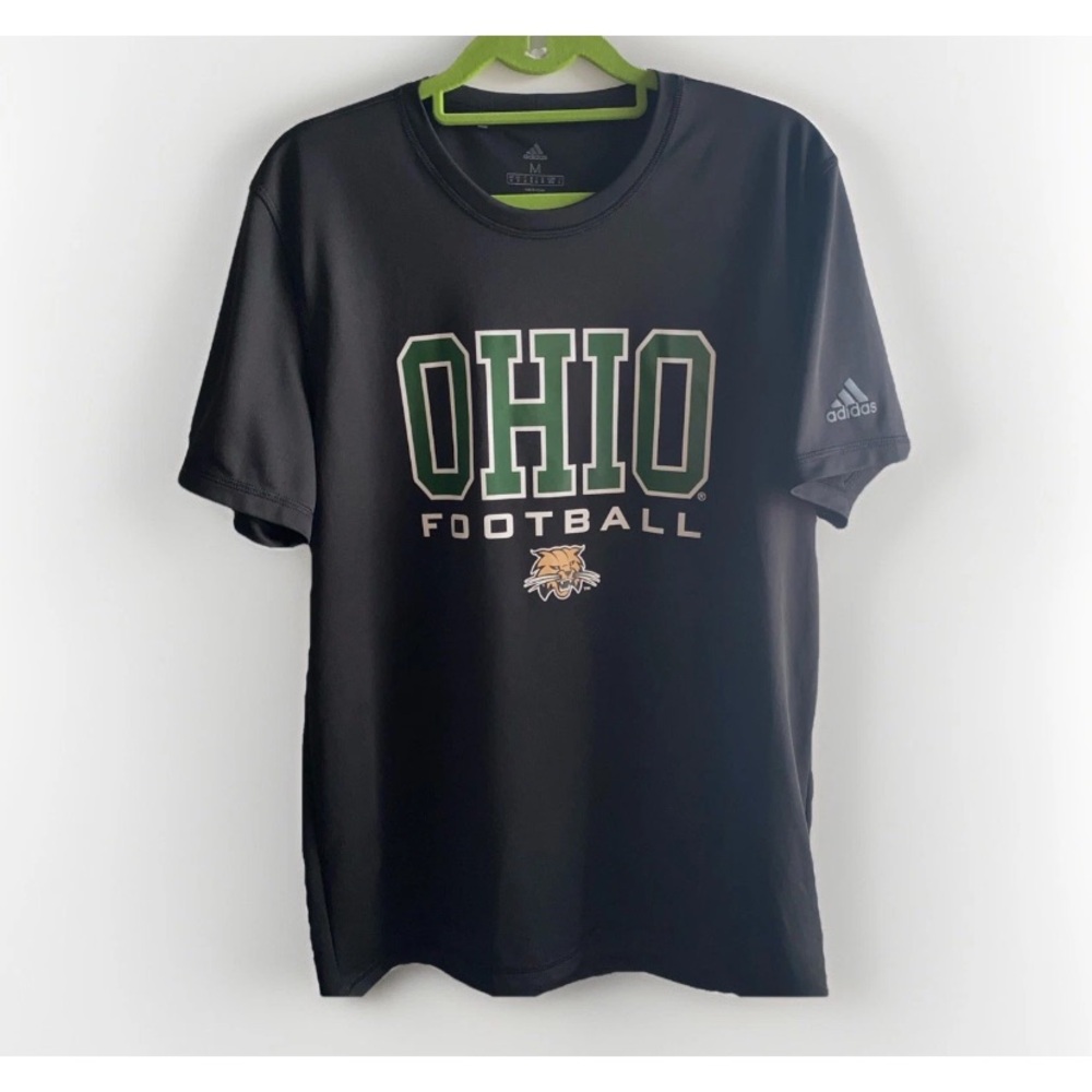 Adidas Ohio University Football Bobcats Men’s‎ Medium Short Sleeves Shirt Top